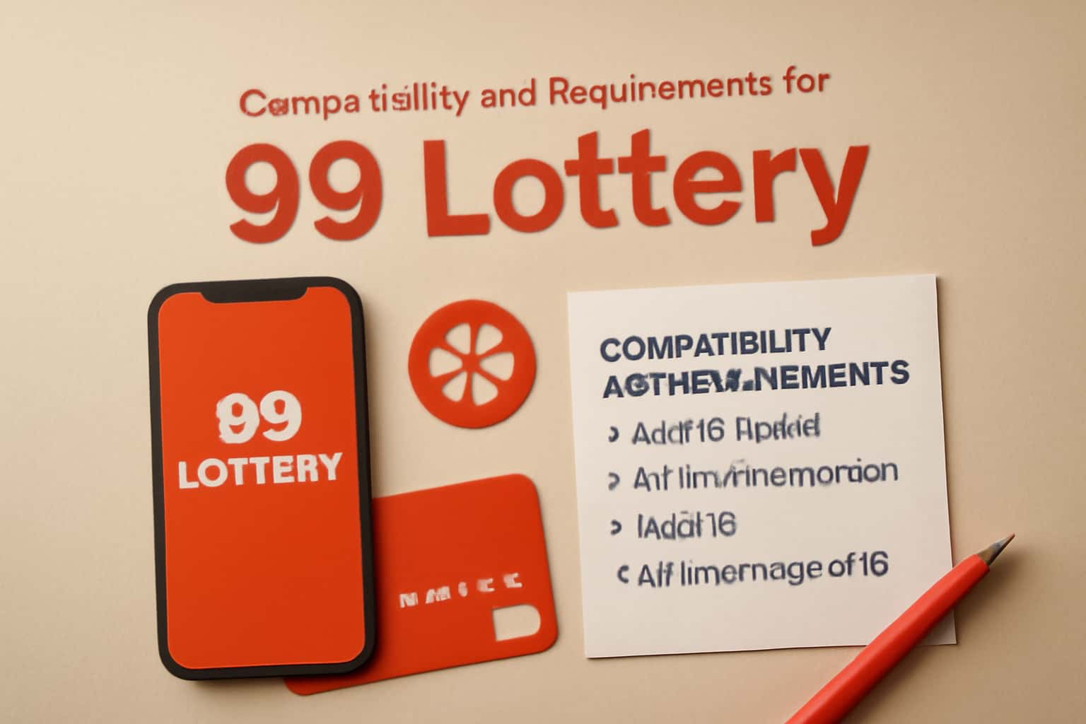 Informational graphic on Compatibility and Requirements for 99 Lottery.
