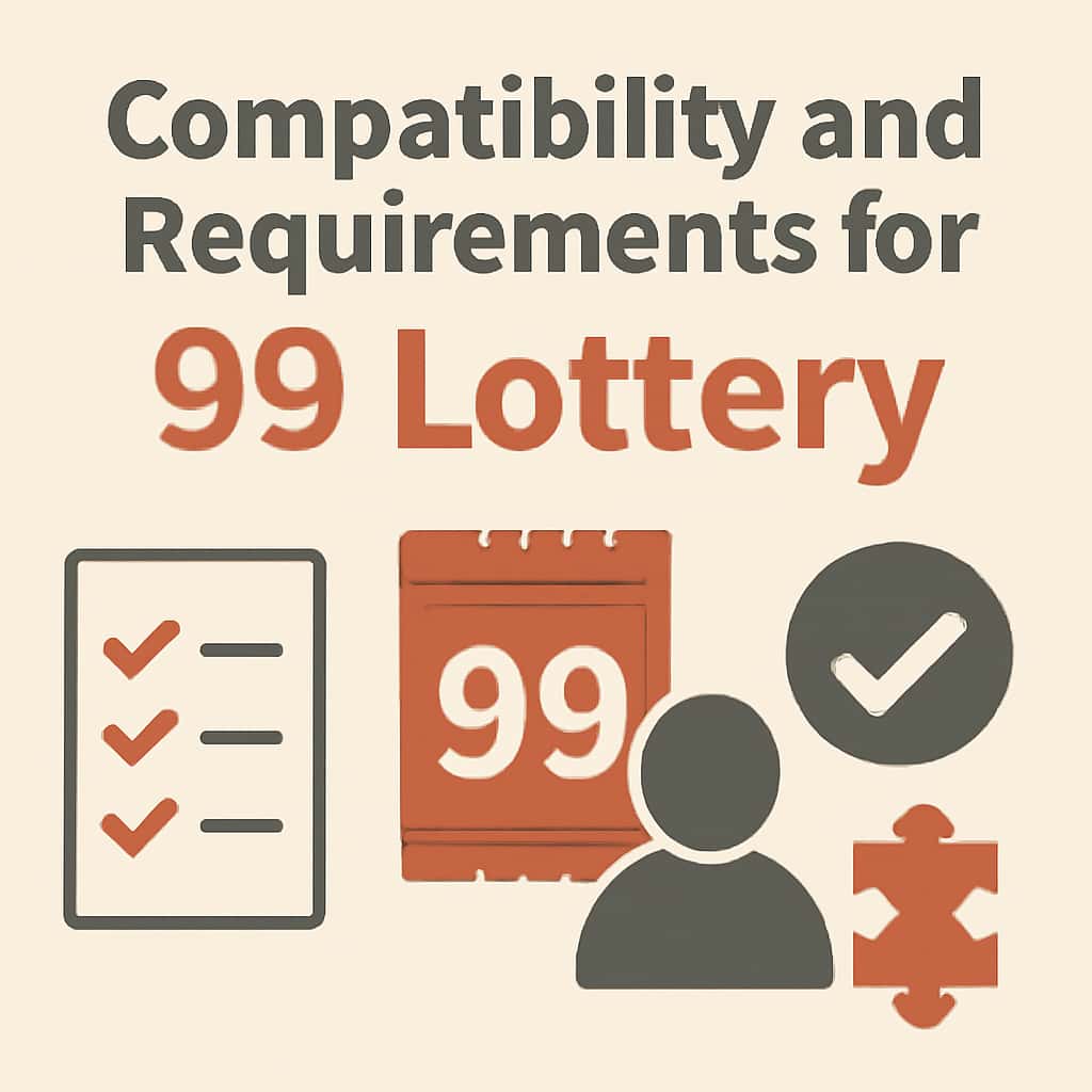 Illustration detailing the requirements for 99 Lottery.