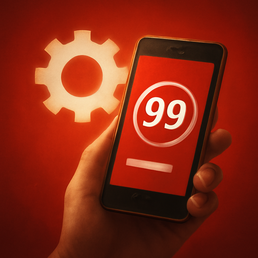 Icon representing guidance on updating the 99 Lottery app.