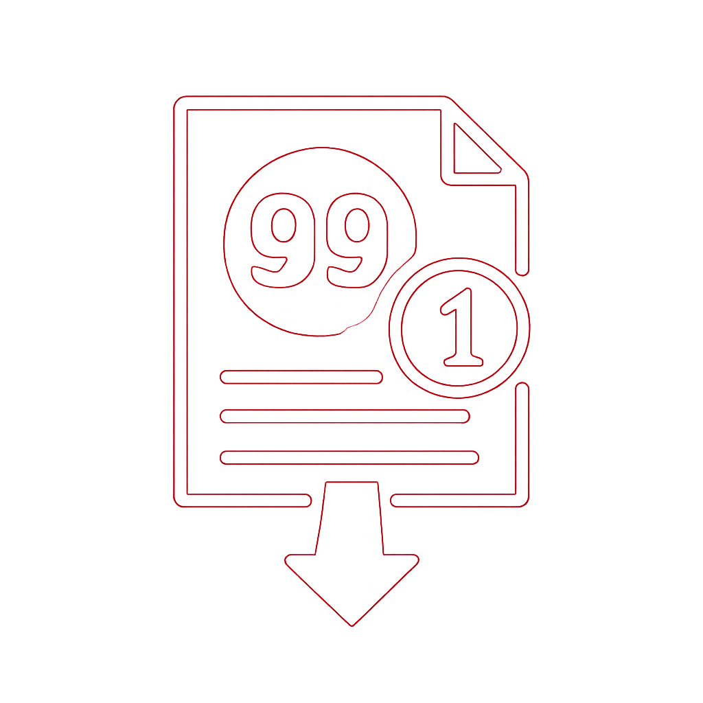 Illustration detailing the installation process for the 99 Lottery app.