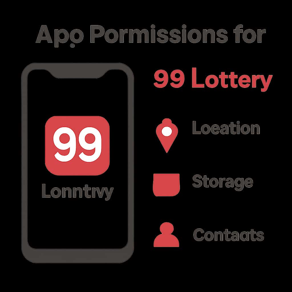 An educational diagram about App Permissions for 99 Lottery.