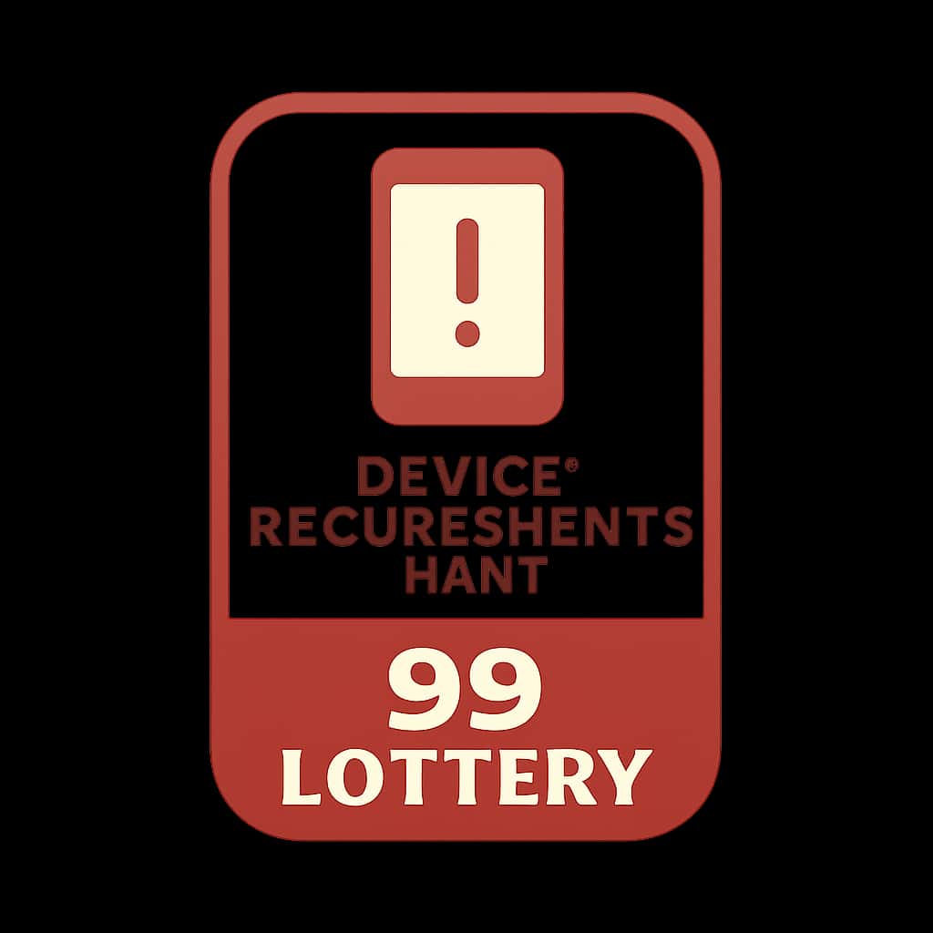 An icon illustrating 99 Lottery device requirements.
