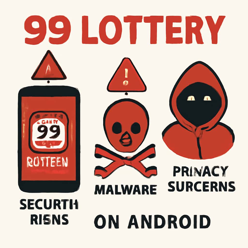 An educational diagram on the safety aspects of the 99 Lottery app.